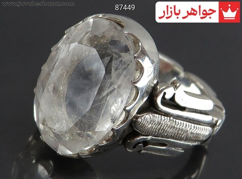 انگشتر نقره در نجف الماس تراش خاص مردانه دست ساز - 87449