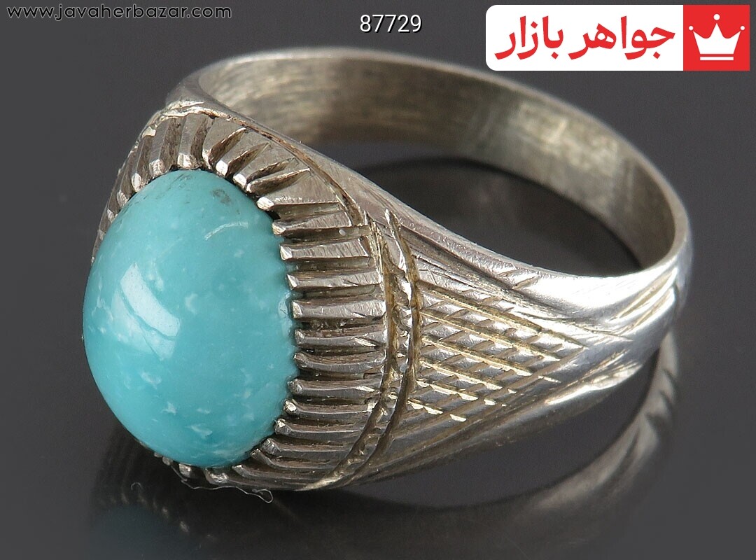 تصویر عکس خرید ، قیمت و خواص انگشتر فیروزه آمریکایی مردانه اصل