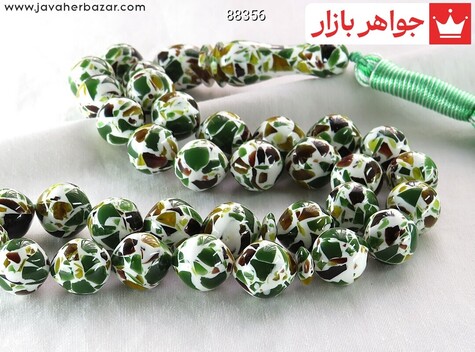 تسبیح 33 دانه کهربا پودری - 88356