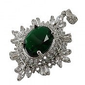 گردنبند نقره زمرد سنتاتیک