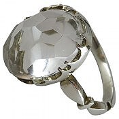 انگشتر نقره در نجف زلال الماس تراش دست ساز