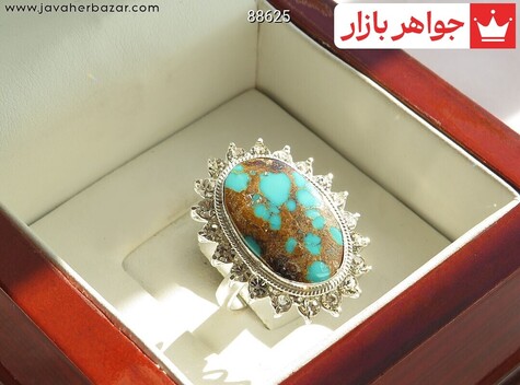 انگشتر نقره فیروزه نیشابوری بهار زنانه - 88625