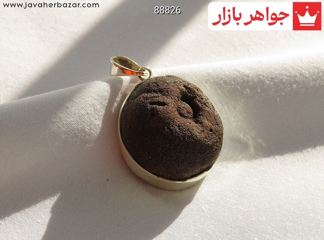 گردنبند نقره هبهاب قهوه ای