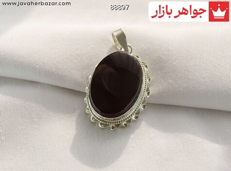 پلاک نقره عقیق خراسان زیبا - 88897