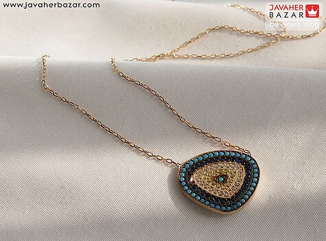 سینه ریز نقره طرح چشم نظر - 89552