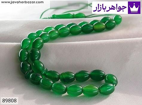تسبیح کهربا پودری 33 دانه تسبیح کهربا پودری 33 دانه سبز - 89808