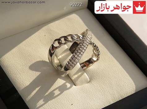 انگشتر نقره شیک زنانه
