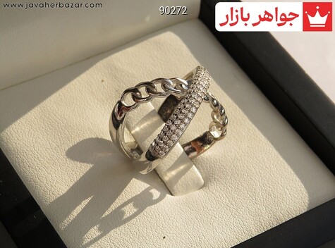 انگشتر نقره شیک زنانه - 90272