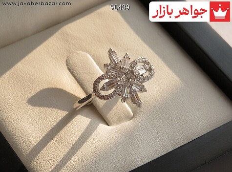 انگشتر نقره طرح بهار زنانه - 90439