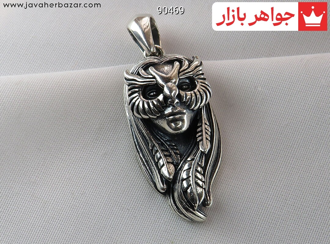 آویز نقره طرح نقاب