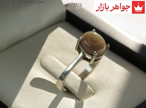 انگشتر نقره عقیق بابا قوری زنانه - 90719
