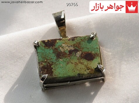گردنبند نقره فیروزه نیشابوری شیک - 90766