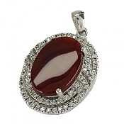 گردنبند نقره عقیق یمن طرح بهار