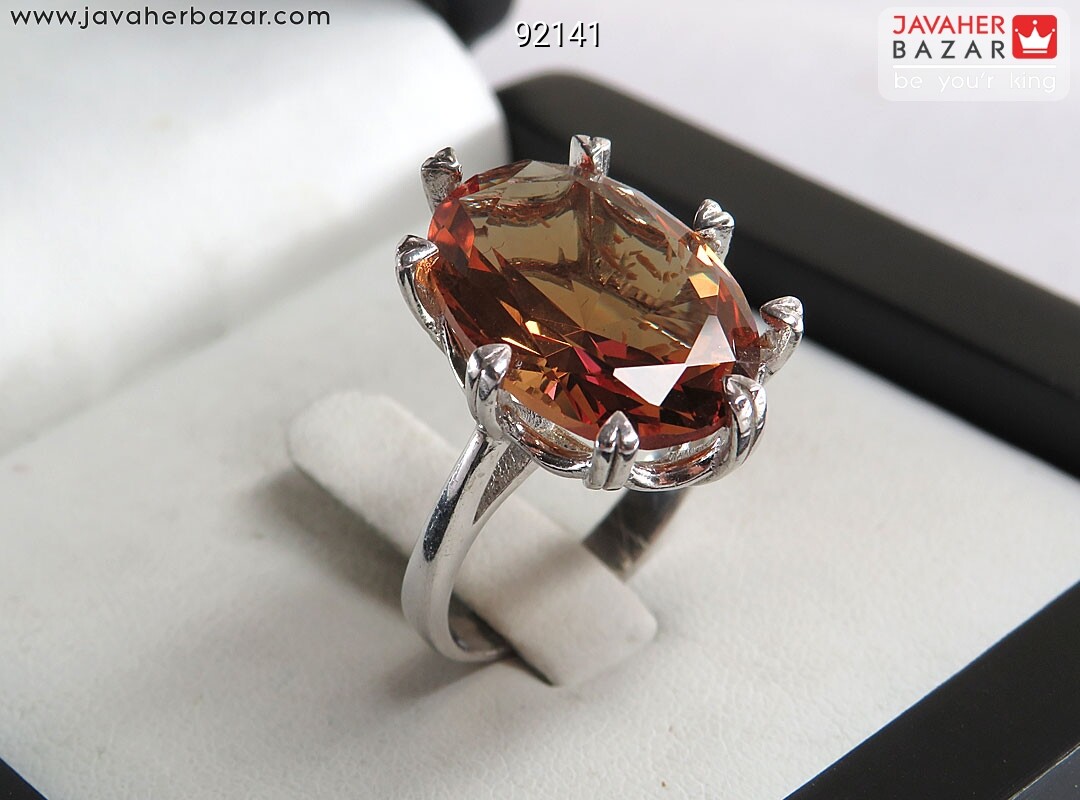 انگشتر نقره الکساندریت زولتانایت طرح الماس نشان زنانه