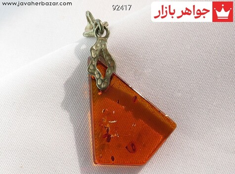 پلاک نقره کهربا بولونی لهستان زیبا - 92417