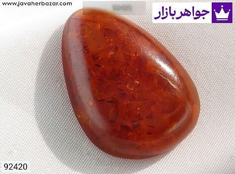 نگین کهربا بولونی لهستان نارنجی نگین کهربا بولونی لهستان شیک - 92420