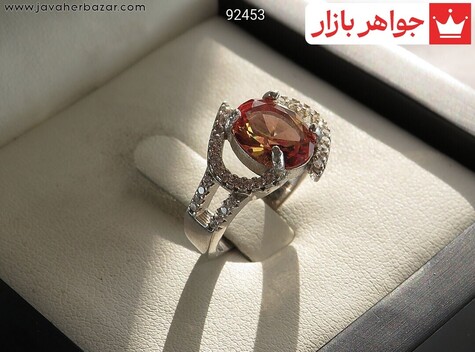 انگشتر نقره الکساندریت زولتانایت طرح دیبا زنانه - 92453