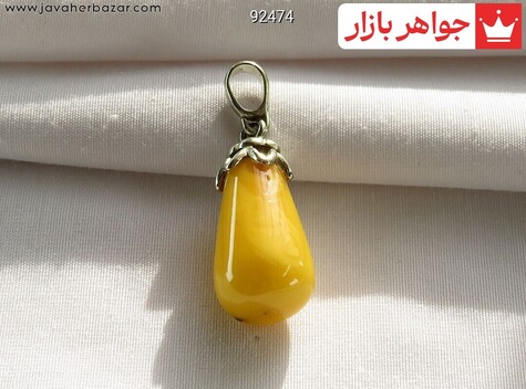 مدال نقره کهربا بولونی لهستان زرد - 92474