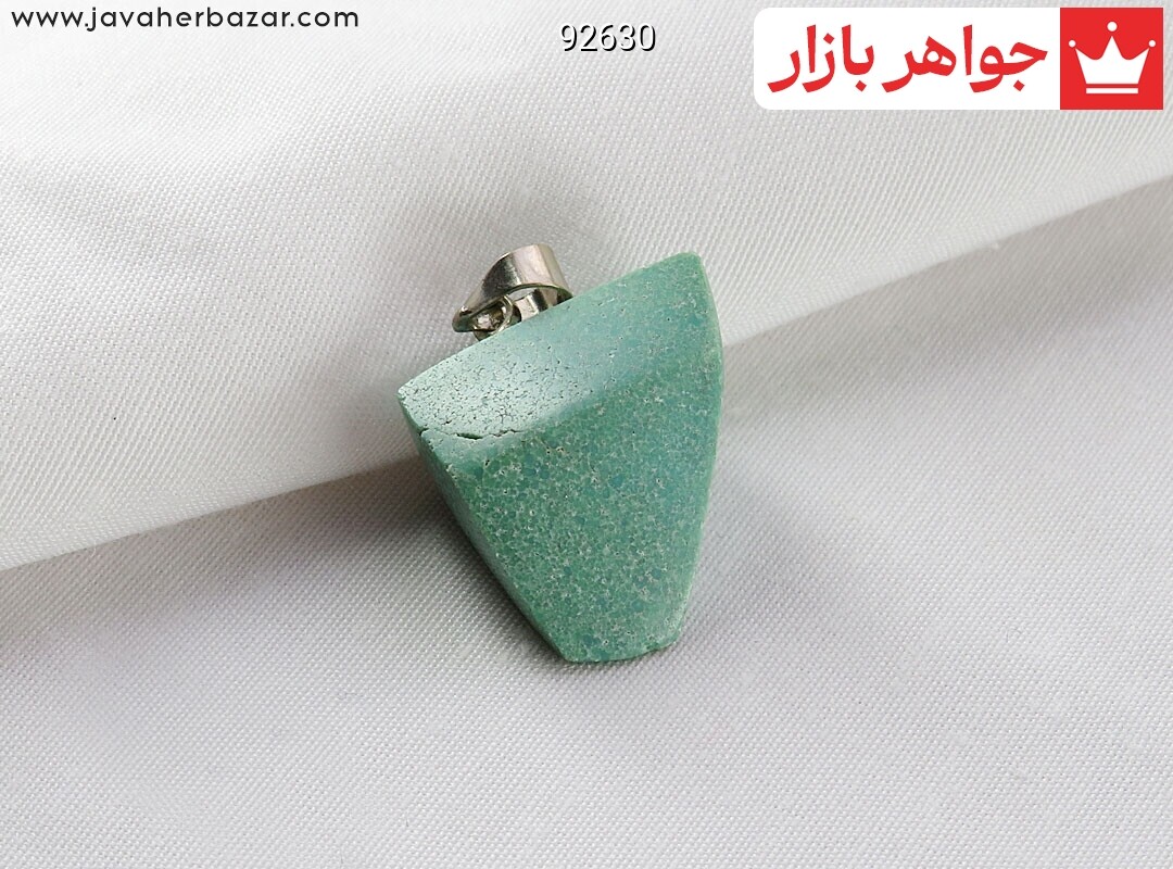 گردنبند فیروزه دامغان خوش رنگ رنگ تقویت شده
