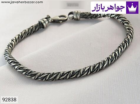 دستبند ایتالیایی مردانه دستبند نقره جذاب مردانه ایتالیایی - 92838