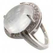 انگشتر نقره در نجف درشت الماس نشان زنانه