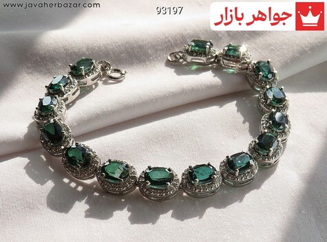 دستبند نقره توپاز بی نظیر زنانه - 93197
