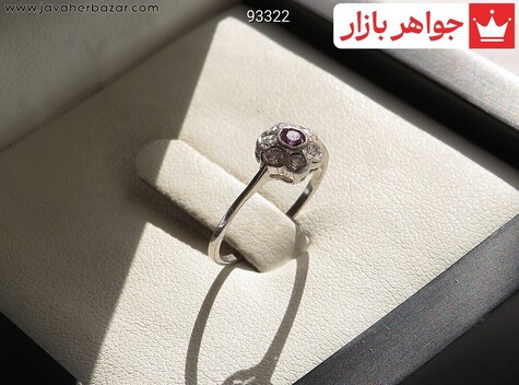 انگشتر نقره طرح شکوفه بچه گانه ظریف - 93322
