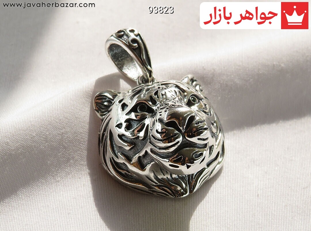 پلاک نقره طرح ببر تایگر