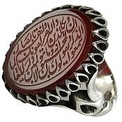 انگشتر نقره عقیق و ان یکاد مردانه