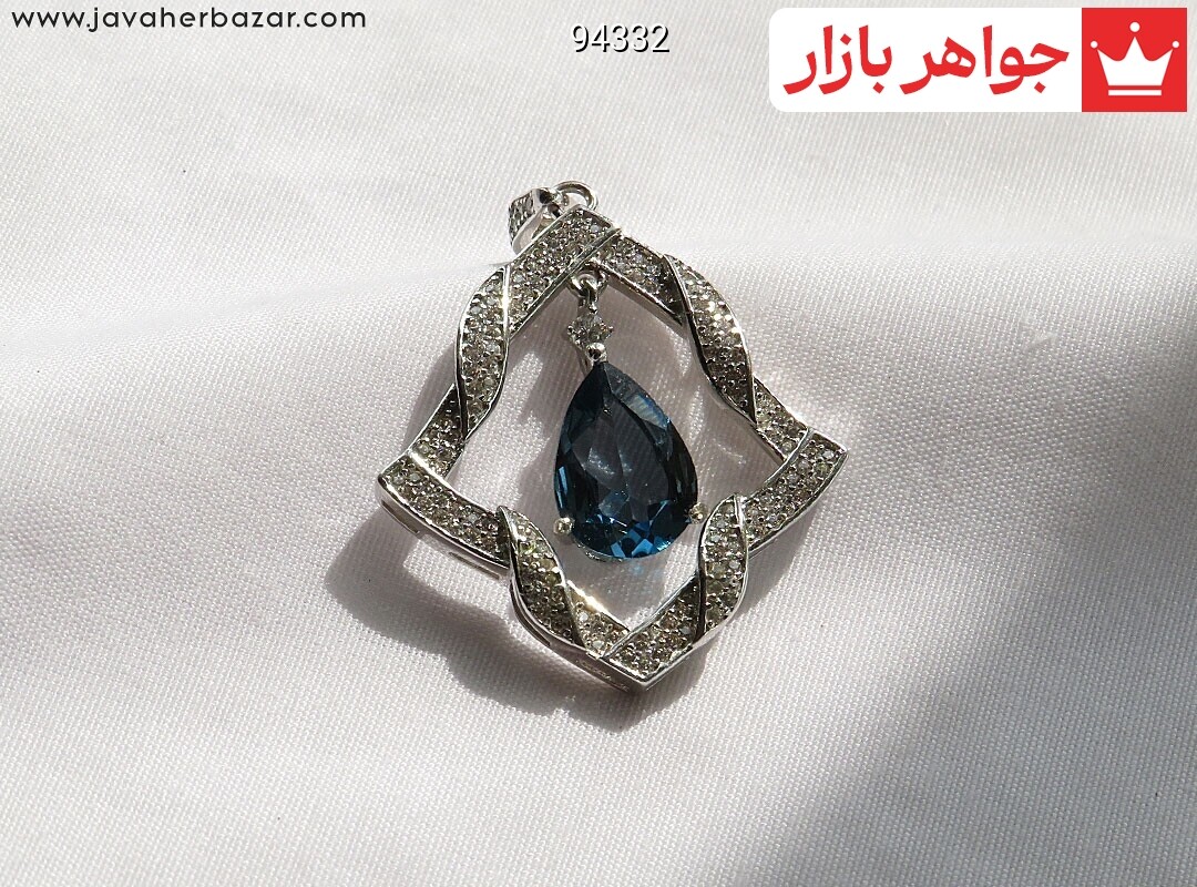 پلاک نقره توپاز لندن زیبا