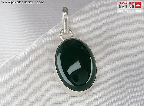 مدال نقره عقیق خاک تربت حرزدار - 94572