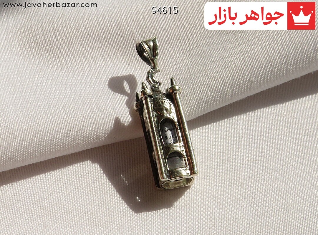 پلاک نقره به همراه حرز امام جواد