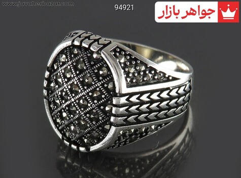 انگشتر نقره مردانه - 94921