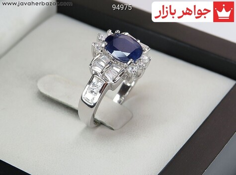 انگشتر نقره یاقوت طرح سمیرا زنانه - 94975