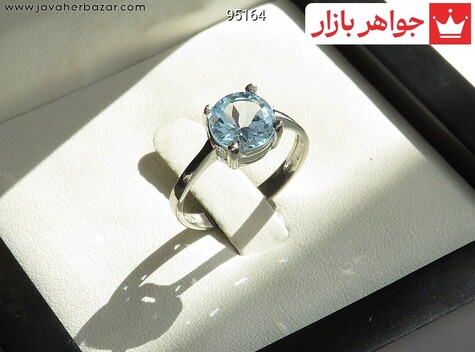انگشتر نقره توپاز جذاب زنانه - 95164