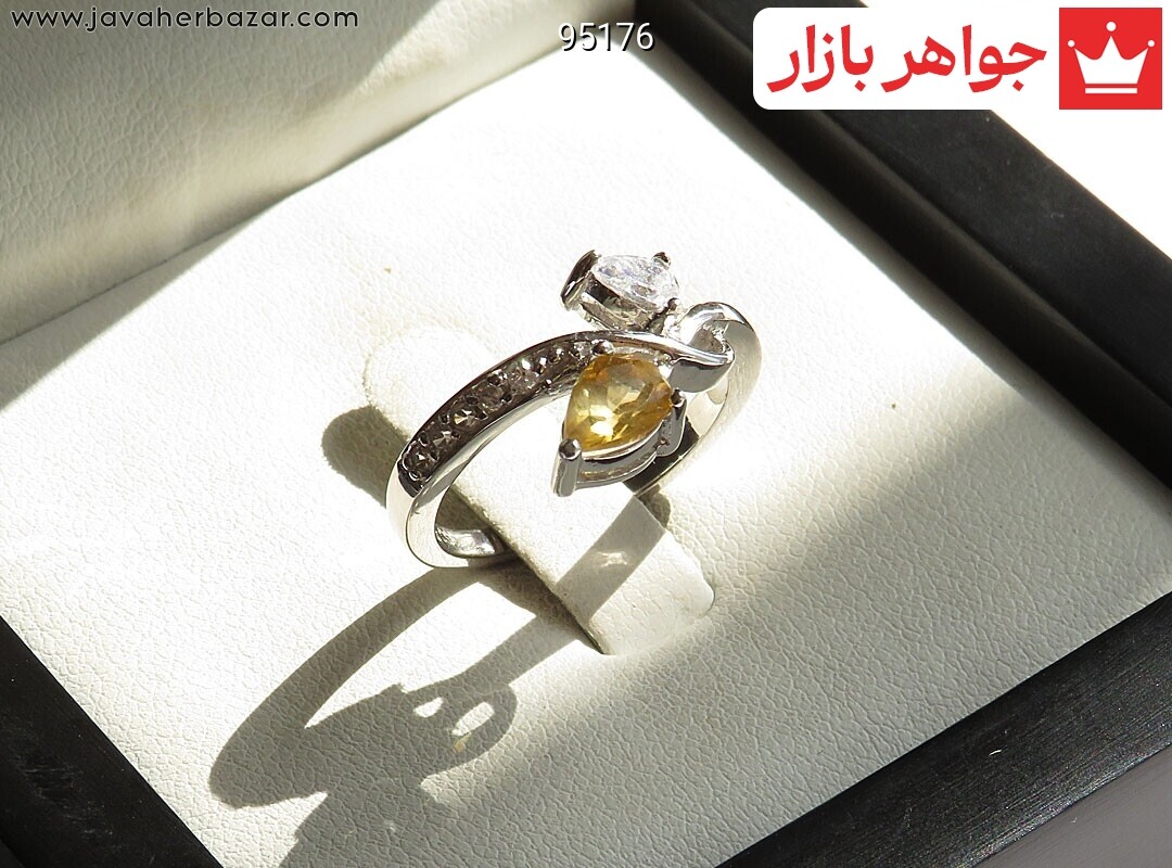 تصویر عکس خرید ، قیمت و خواص انگشتر سیترین زرد زنانه اصل