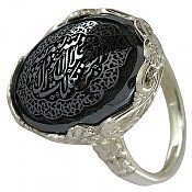 انگشتر نقره حدید صینی هفت جلاله زنانه