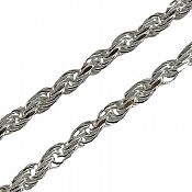 زنجیر نقره ایتالیایی 70 سانتی طنابی