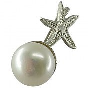 مدال نقره مروارید طرح ستاره دست ساز