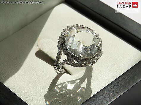 انگشتر نقره در نجف تراش الماسی عالی طرح پرنس زنانه - 95832