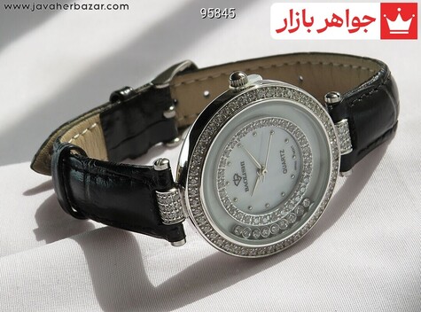 ساعت مچی نقره بند چرمی برند Baolishi زنانه - 95845