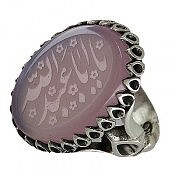 انگشتر نقره عقیق یا ابا عبدالله مردانه