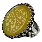 انگشتر نقره عقیق یا ابا عبد الله الحسین مردانه