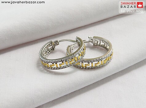 گوشواره نقره طرح ورساچ - 96068