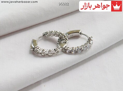 گوشواره نقره طرح شادی - 96082