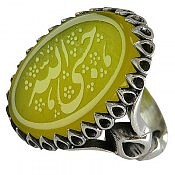 انگشتر نقره عقیق حسبی الله مردانه