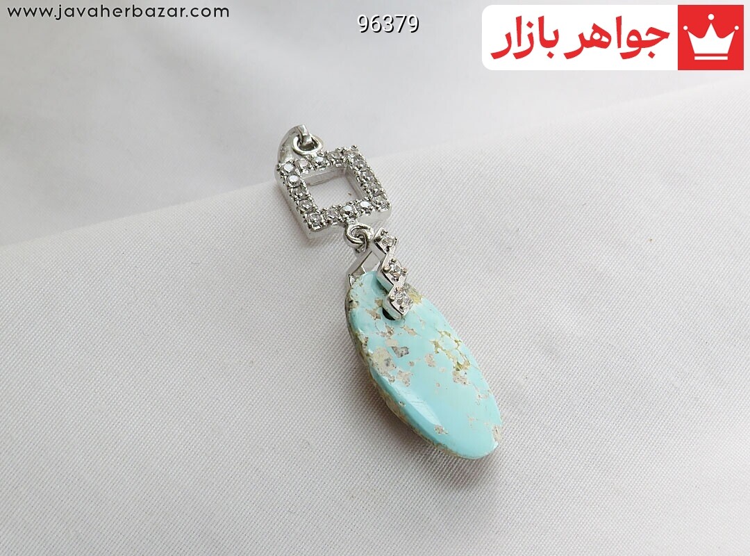 گردنبند نقره فیروزه نیشابوری