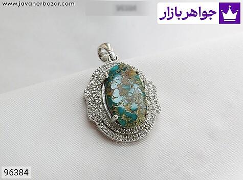 مدال نقره فیروزه نیشابوری خوش نقش زنانه - 96384