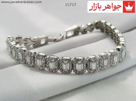 دستبند نقره مجلسی جذاب زنانه - 96787