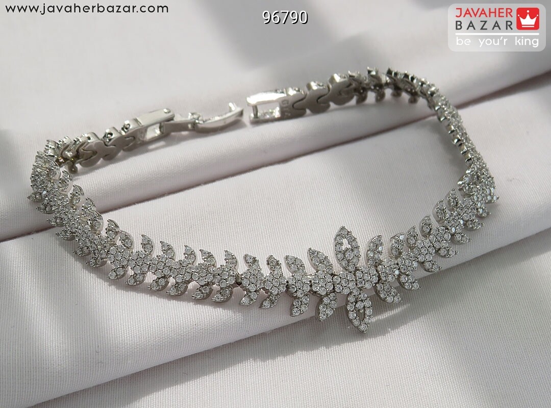 دستبند نقره طرح فلاور زیبا زنانه